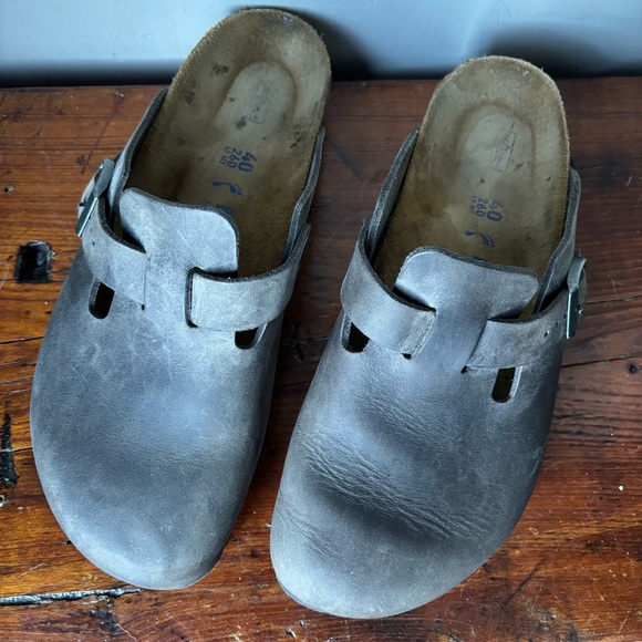 Birkenstock Gray Leather Boston size 40 or women’s size 9 - Picture 4 of 8